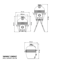 Hot Yakiniku Hiiligrilli Compact Kamado Basic