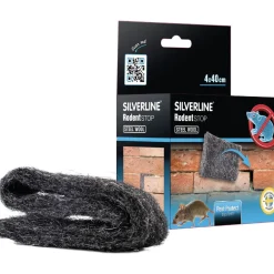 Silverline Ropo Garden Hiiri ja rotta teräsvilla Silverline 40 mm x 400 mm