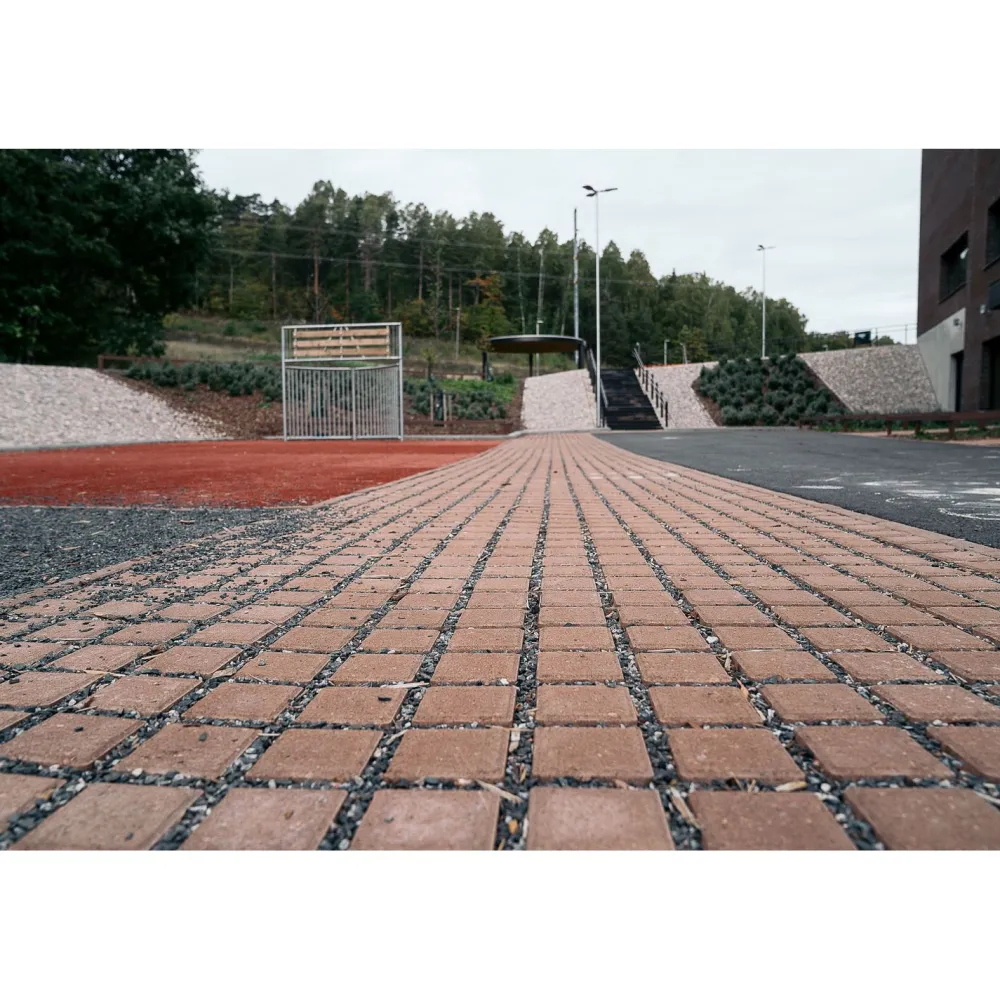 Discount Betonilaatta Hulevesikivi Grass 115x115x80mm hiekanruskea