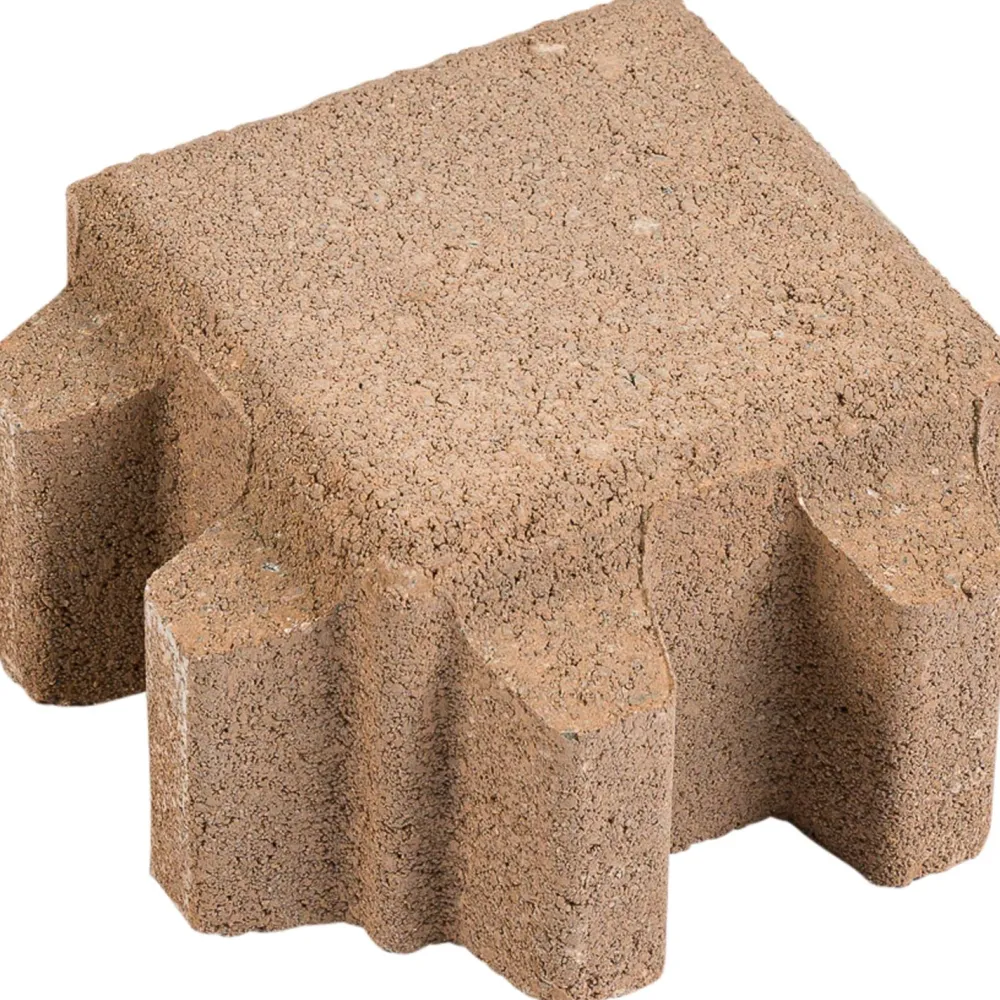 Discount Betonilaatta Hulevesikivi Grass 115x115x80mm hiekanruskea