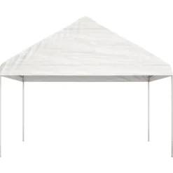 Discount FinePRICE Huvimaja katolla valkoinen 13,38x4,08x3,22 m polyeteeni