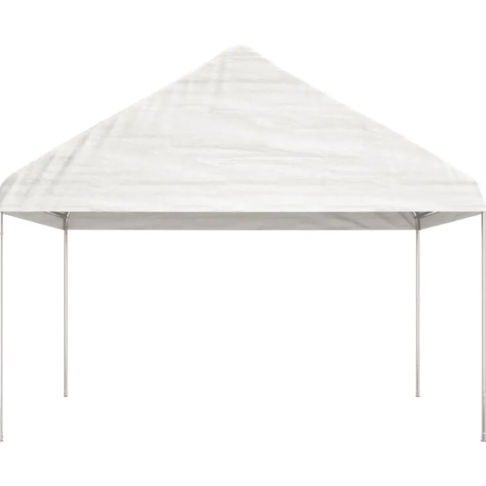 Discount FinePRICE Huvimaja katolla valkoinen 13,38x4,08x3,22 m polyeteeni