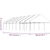 Hot FinePRICE Huvimaja katolla valkoinen 15,61x5,88x3,75 m polyeteeni