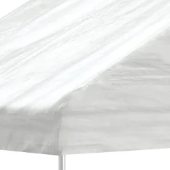 FinePRICE Huvimaja katolla valkoinen 5,88x2,23x3,75 m polyet