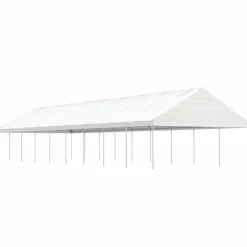 Best FinePRICE Huvimaja katolla valkoinen 20,07x5,88x3,75 m polyeteeni