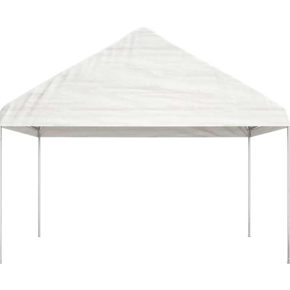 New FinePRICE Huvimaja katolla valkoinen 4,46x4,08x3,22 m polyeteeni