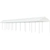 Clearance FinePRICE Huvimaja katolla valkoinen 20,07x2,28x2,69 m polyeteeni