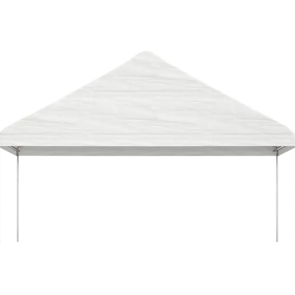 Hot FinePRICE Huvimaja katolla valkoinen 11,15x5,88x3,75 m polyeteeni