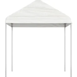 FinePRICE Huvimaja katolla valkoinen 4,46x2,28x2,69 m polyeteeni