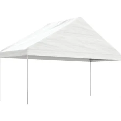 Sale FinePRICE Huvimaja katolla valkoinen 8,92x5,88x3,75 m polyeteeni