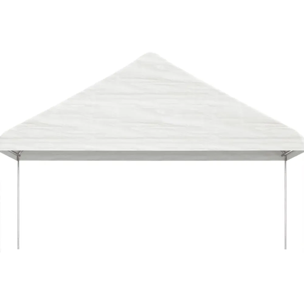 Discount FinePRICE Huvimaja katolla valkoinen 13,38x5,88x3,75 m polyeteeni