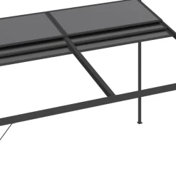 Best FinePRICE Huvimaja katolla 4x3x2,5 m alumiini ja teräs antrasiitti