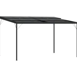 Best FinePRICE Huvimaja katolla 4x3x2,5 m alumiini ja teräs antrasiitti