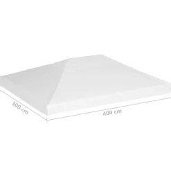 Outlet FinePRICE Huvimajan katto 270 g /m² 4x3 m valkoinen (12083)