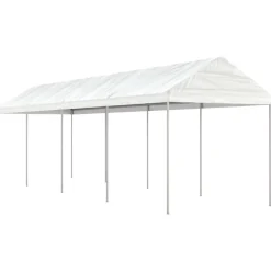 Discount FinePRICE Huvimaja valkoinen 8,92x2,28x2,69 m polyeteeni