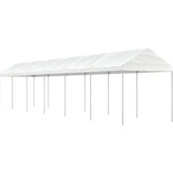 Best FinePRICE Huvimaja valkoinen 13,38x2,28x2,69 m polyeteeni