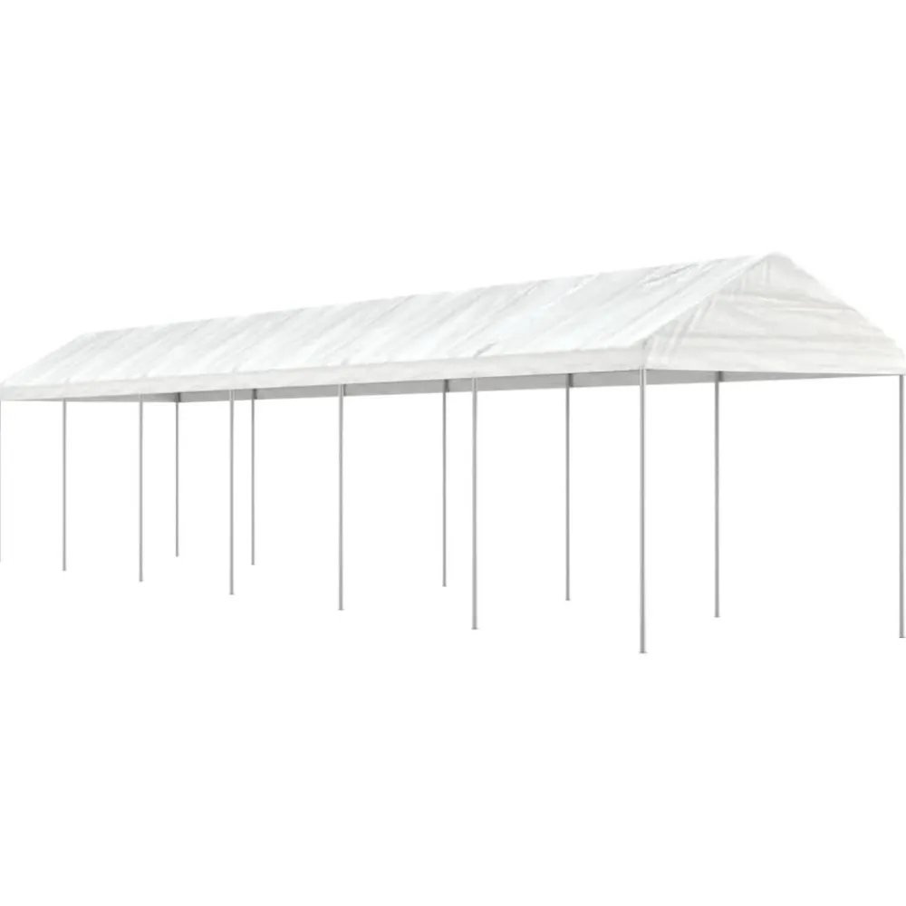 Best FinePRICE Huvimaja valkoinen 13,38x2,28x2,69 m polyeteeni