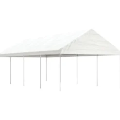 Hot FinePRICE Huvimaja valkoinen 8,92x4,08x3,22 m polyeteeni