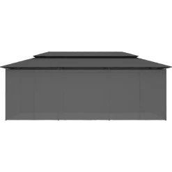FinePRICE Huvimaja verhoilla 600x298x270 cm antrasiitti