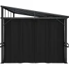 FinePRICE Huvimaja verhoilla 405x294x244 cm antrasiitti
