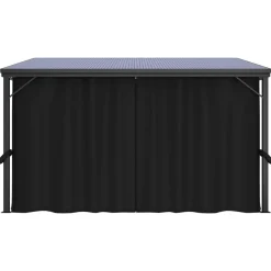 FinePRICE Huvimaja verhoilla 405x294x244 cm antrasiitti