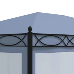 Best FinePRICE Huvimaja verkoilla 3x4 m teräs antrasiitti