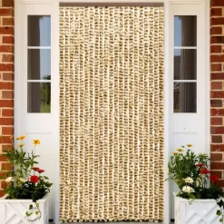 Sale FinePRICE Hyönteisverho beige ja ruskea 56x185 cm chenille
