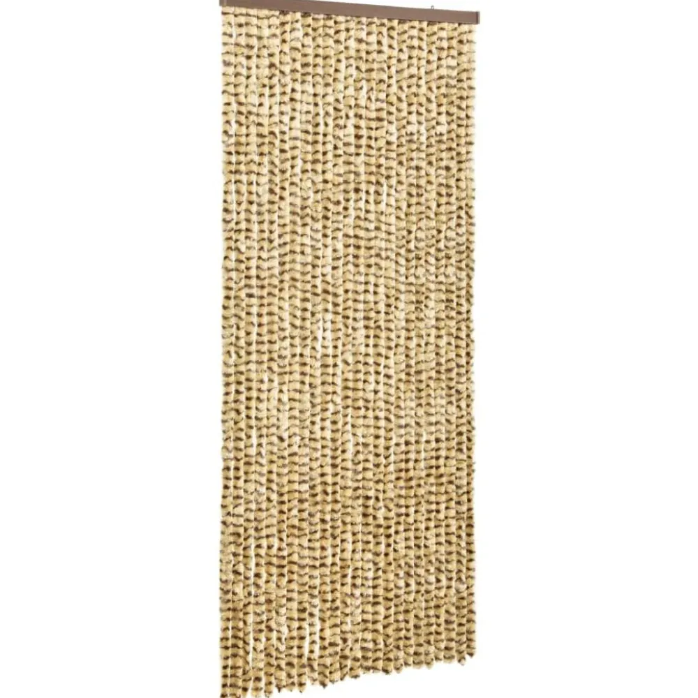 New FinePRICE Hyönteisverho beige ja ruskea 90x220 cm chenille