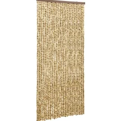 Outlet FinePRICE Hyönteisverho beige ja ruskea 100x220 cm chenille