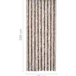 Hot FinePRICE Hyönteisverho beige ja vaaleanruskea 56x200 cm chenille