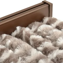 FinePRICE Hyönteisverho harmaanruskea ja valkoinen 90x220 cm chenille
