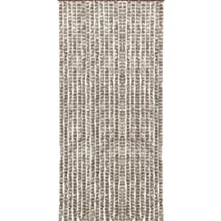 FinePRICE Hyönteisverho harmaanruskea ja valkoinen 90x220 cm chenille
