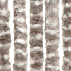 FinePRICE Hyönteisverho harmaanruskea ja valkoinen 90x220 cm chenille