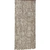 Clearance FinePRICE Hyönteisverho harmaanruskea ja valkoinen 100x220 cm chenille