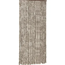 Clearance FinePRICE Hyönteisverho harmaanruskea ja valkoinen 100x220 cm chenille