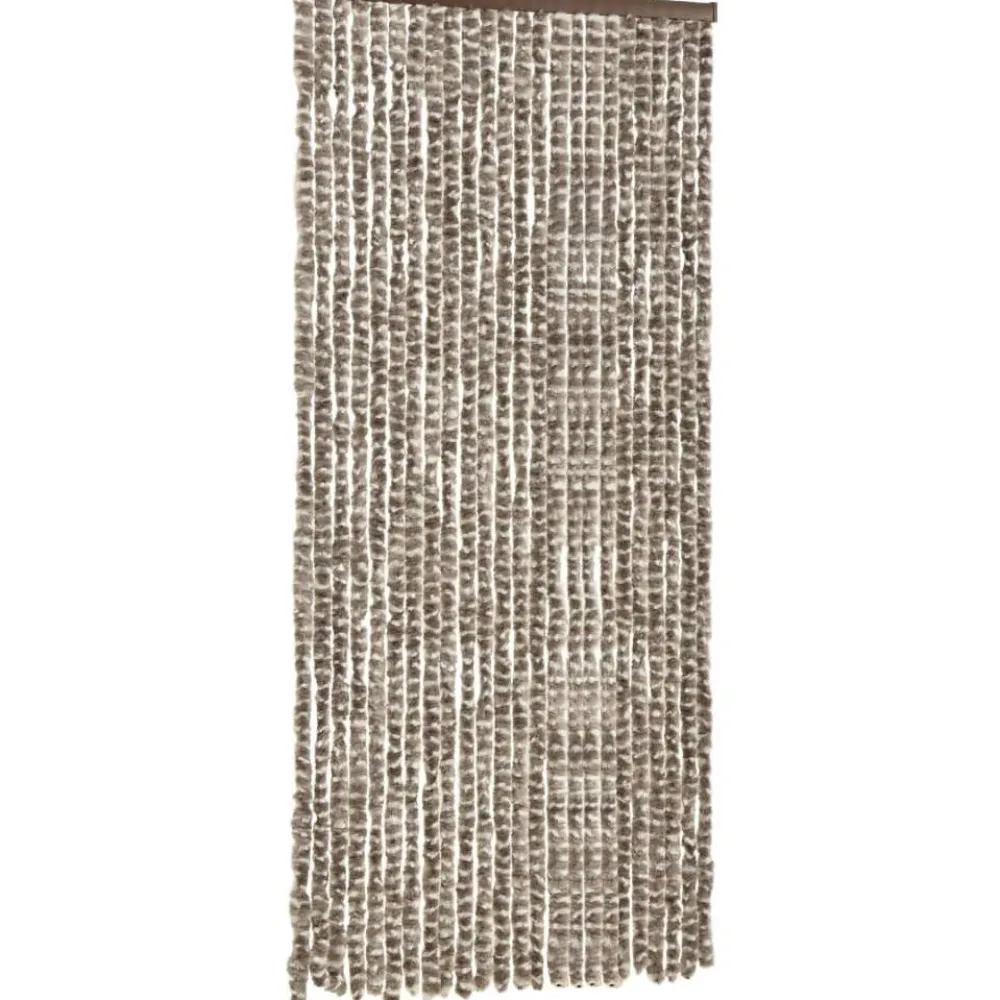 Clearance FinePRICE Hyönteisverho harmaanruskea ja valkoinen 100x220 cm chenille