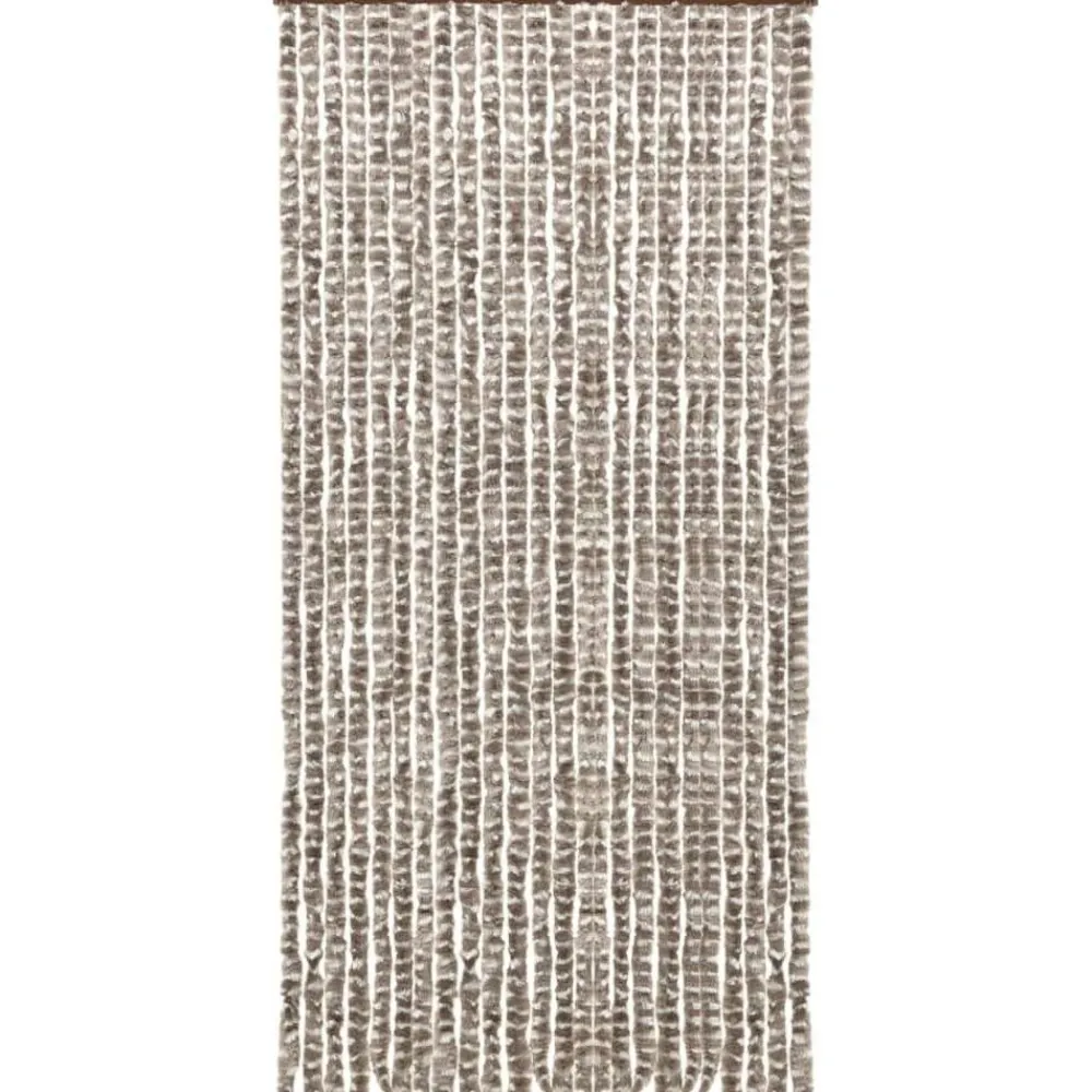 Clearance FinePRICE Hyönteisverho harmaanruskea ja valkoinen 100x220 cm chenille