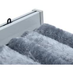 FinePRICE Hyönteisverho hopea 100x220 cm chenille