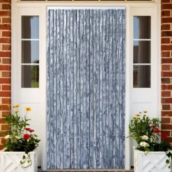 FinePRICE Hyönteisverho hopea 100x220 cm chenille