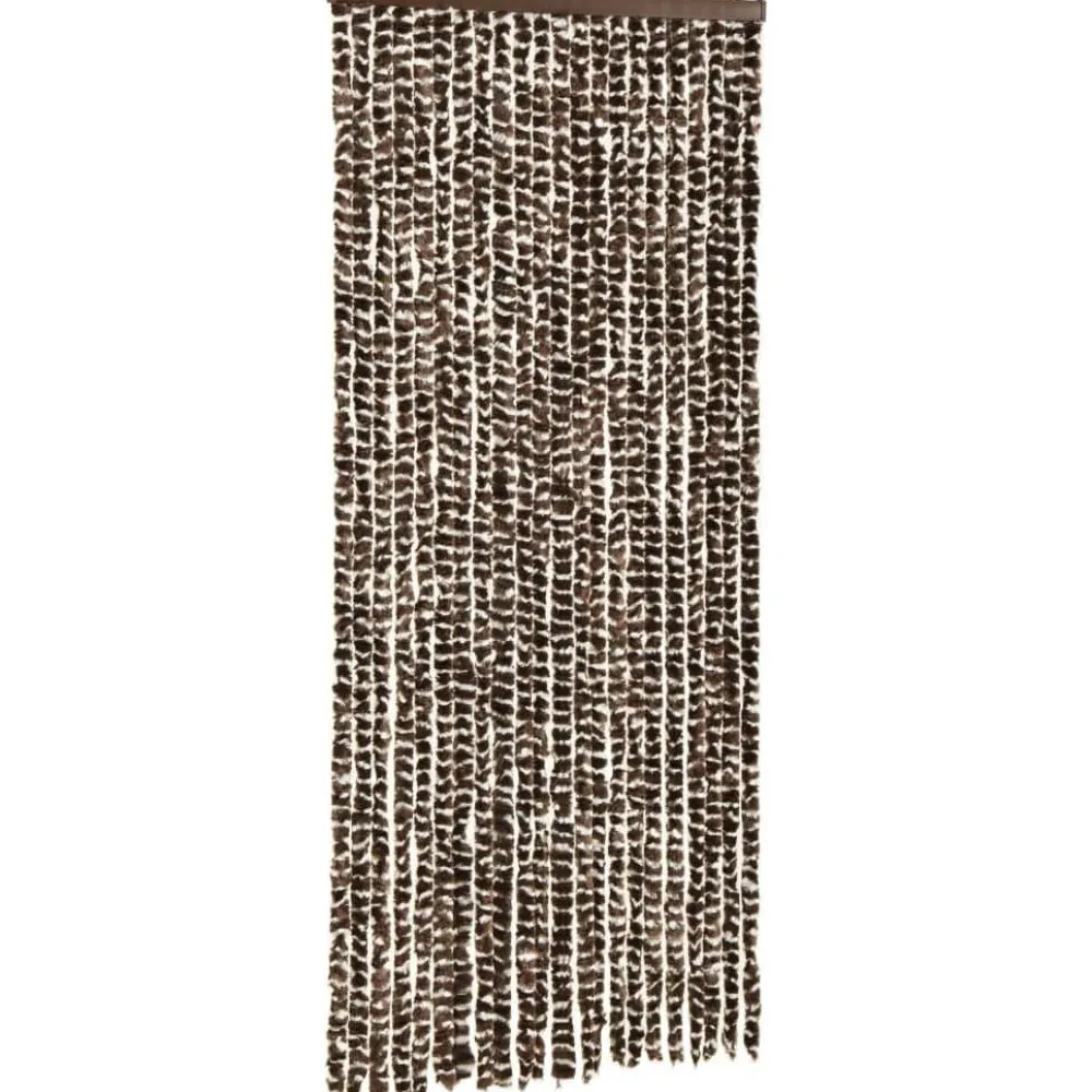 Discount FinePRICE Hyönteisverho ruskea ja valkoinen 90x220 cm chenille