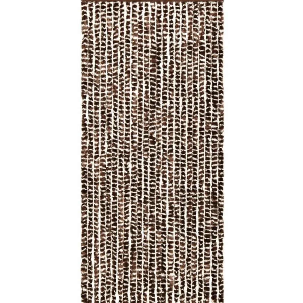 Discount FinePRICE Hyönteisverho ruskea ja valkoinen 90x220 cm chenille