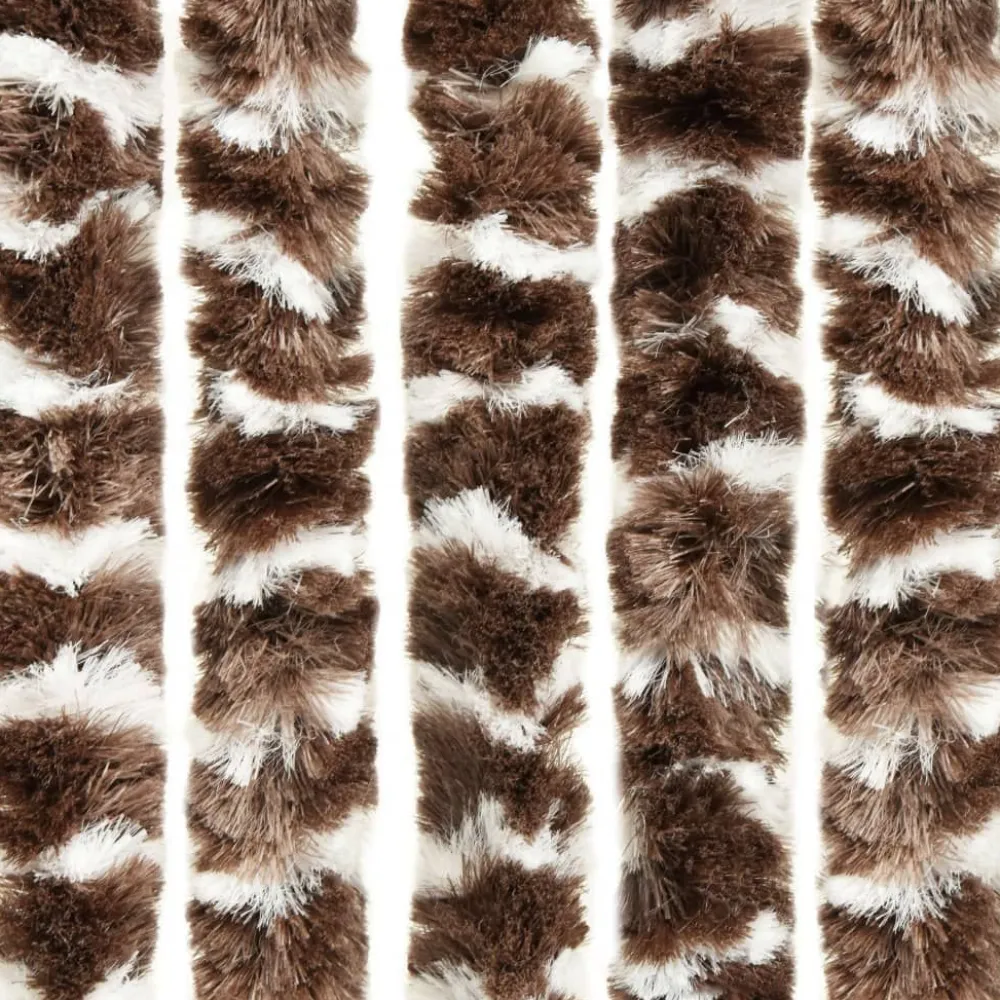 Discount FinePRICE Hyönteisverho ruskea ja valkoinen 90x220 cm chenille