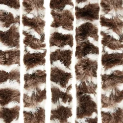 FinePRICE Hyönteisverho ruskea ja valkoinen 56x185 cm chenille