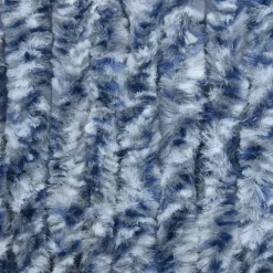 Sale FinePRICE Hyönteisverho sininen, valkoinen ja hopea 56x185 cm Chenille