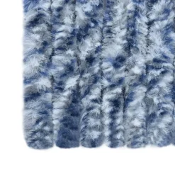 Sale FinePRICE Hyönteisverho sininen, valkoinen ja hopea 56x185 cm Chenille