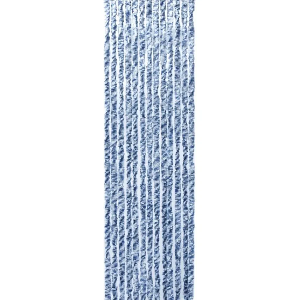 Outlet FinePRICE Hyönteisverho sinivalkoinen 120x220 cm chenille