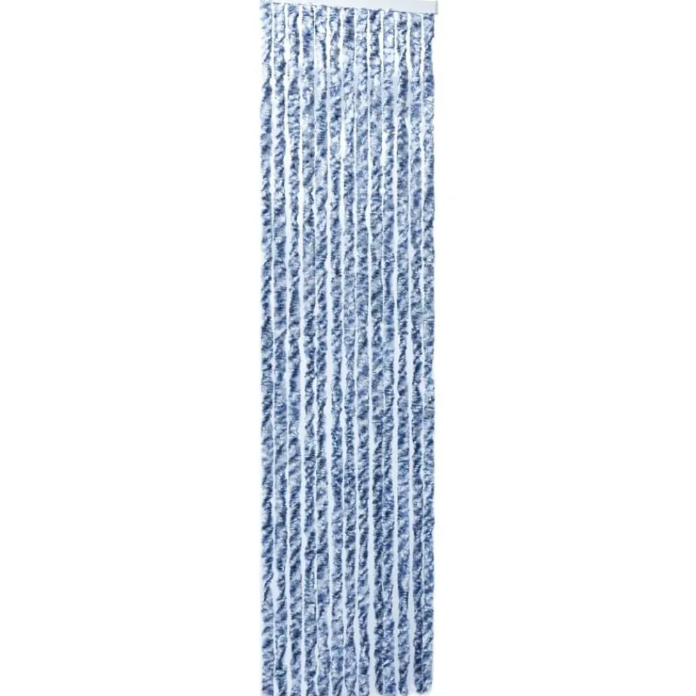 Outlet FinePRICE Hyönteisverho sinivalkoinen 120x220 cm chenille