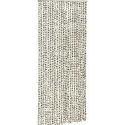 New FinePRICE Hyönteisverho vaalean- ja tummanharmaa 90x220 cm chenille