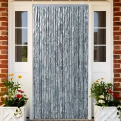Discount FinePRICE Hyönteisverho valkoinen ja harmaa 100x220 cm chenille