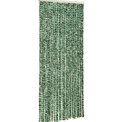 Discount FinePRICE Hyönteisverho vihreä ja valkoinen 90x220 cm chenille